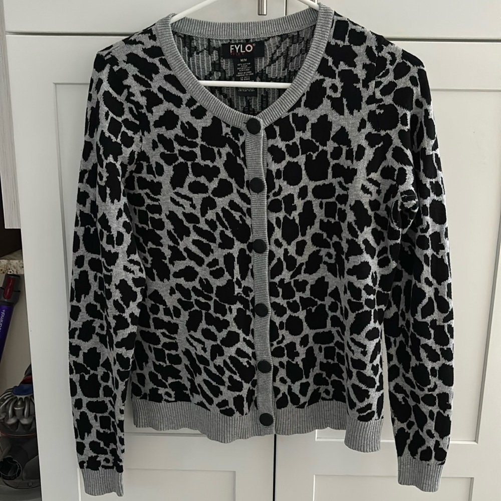 Fylo Animal Print Cardigan